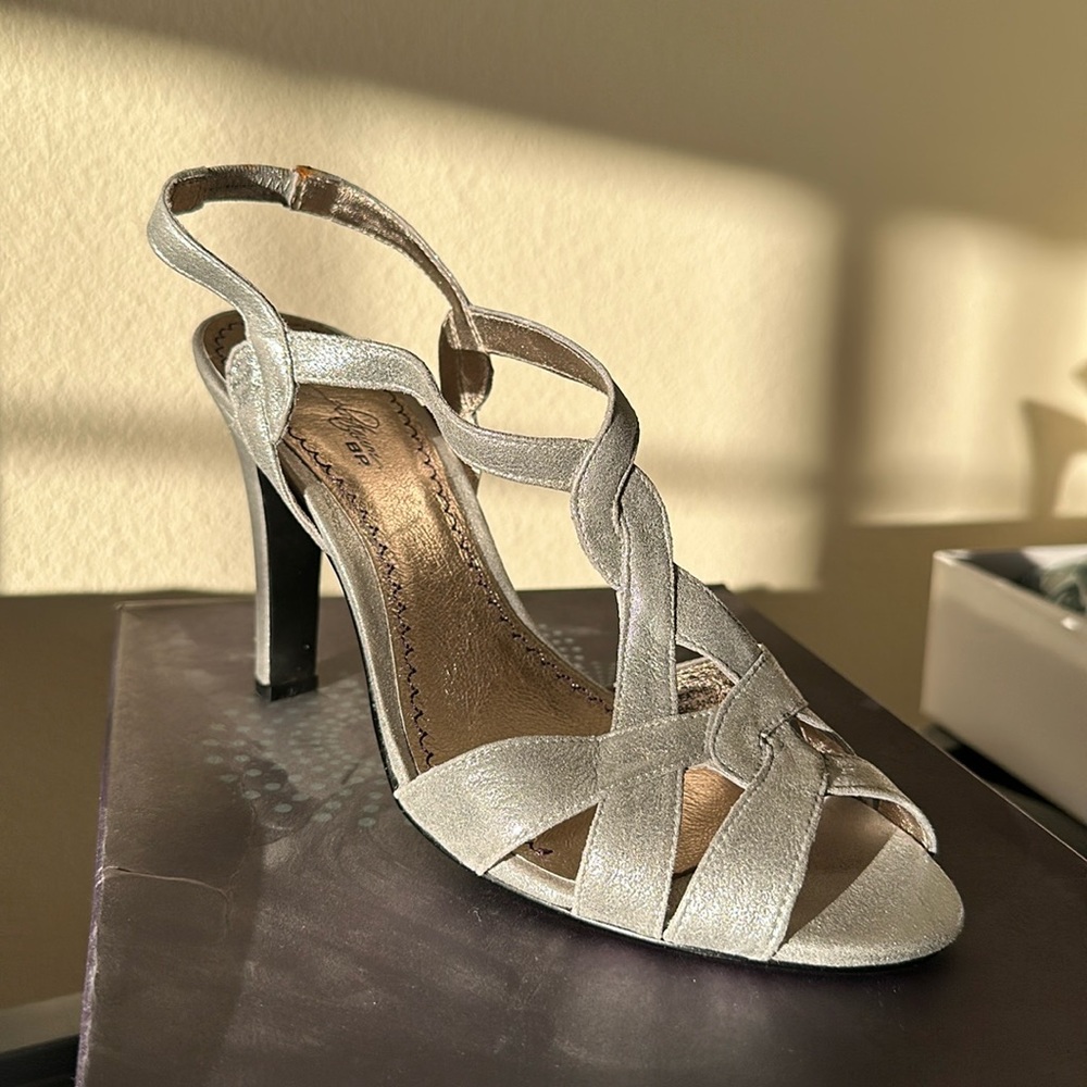 Silver heels size 8.5